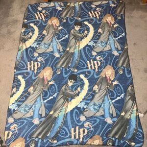 HARRY POTTER HERMIONE FLEECE BLANKET VINTAGE 2001 HOGWARTS 60” x 45”